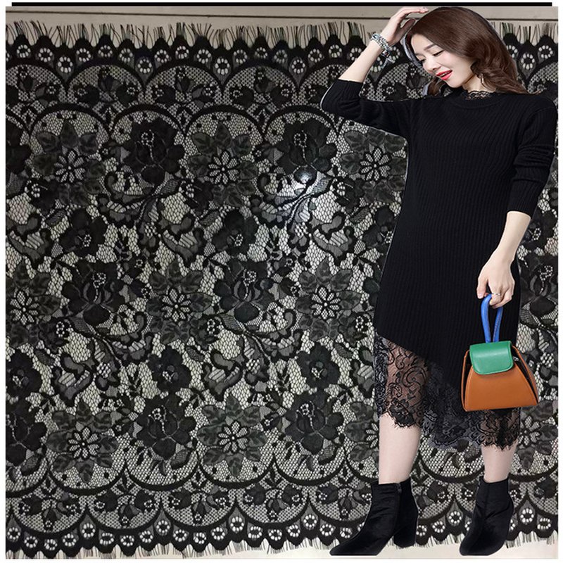 Lace Fabric Nylon Thread Eyelash Nylon for Women's Wear Wholesale Supp 7